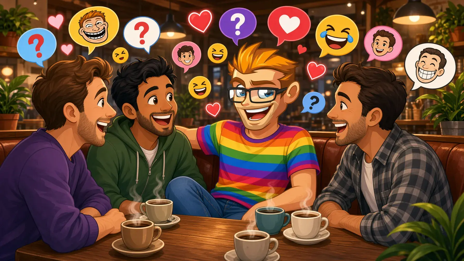 Best gay subreddits for conversation illustrated by the MyGaySites mascot