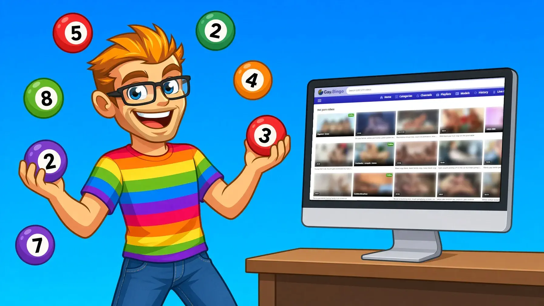 Gay.Bingo homepage, a site like gayforit