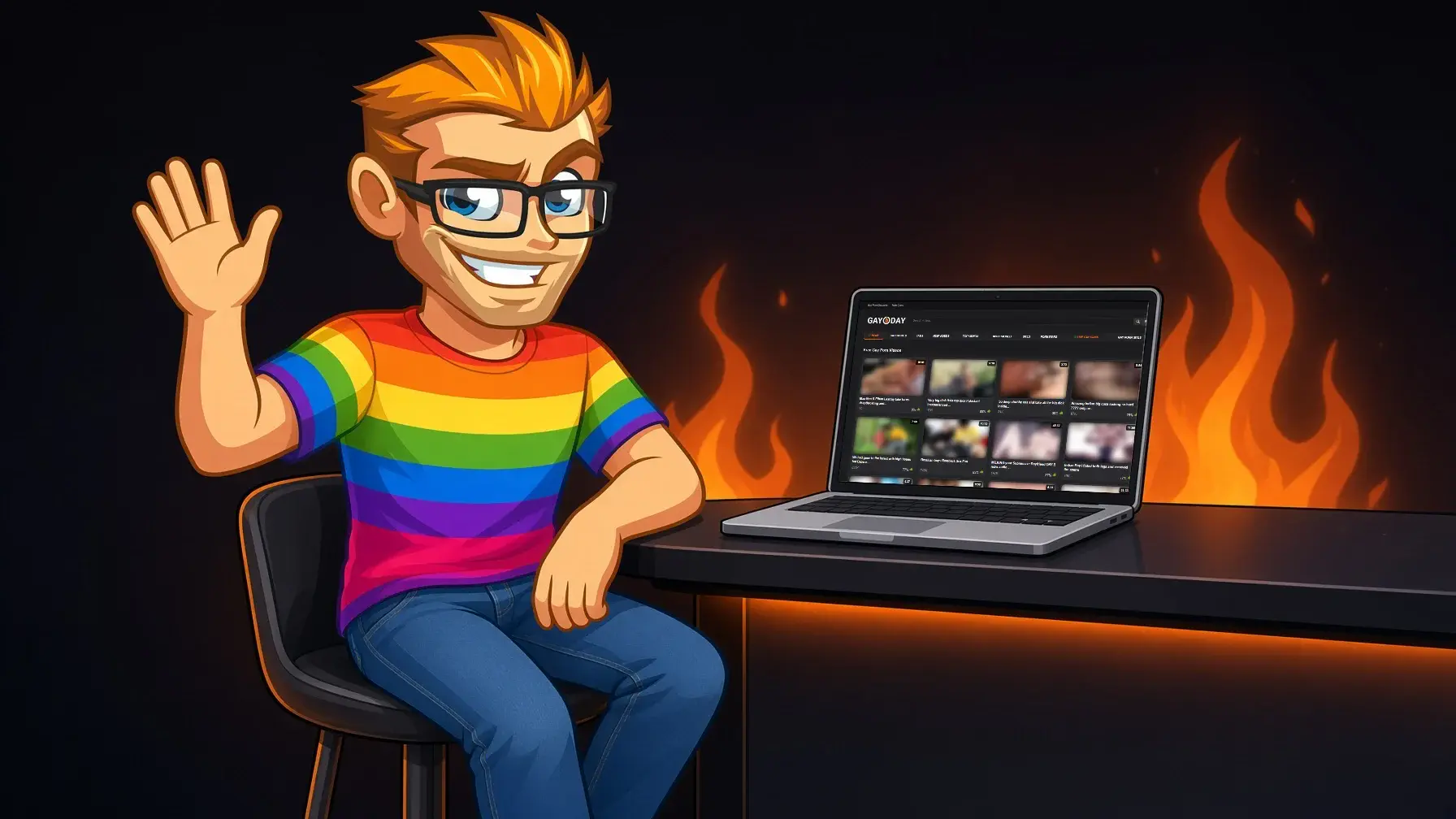 Gay0Day homepage, a site like gayforit