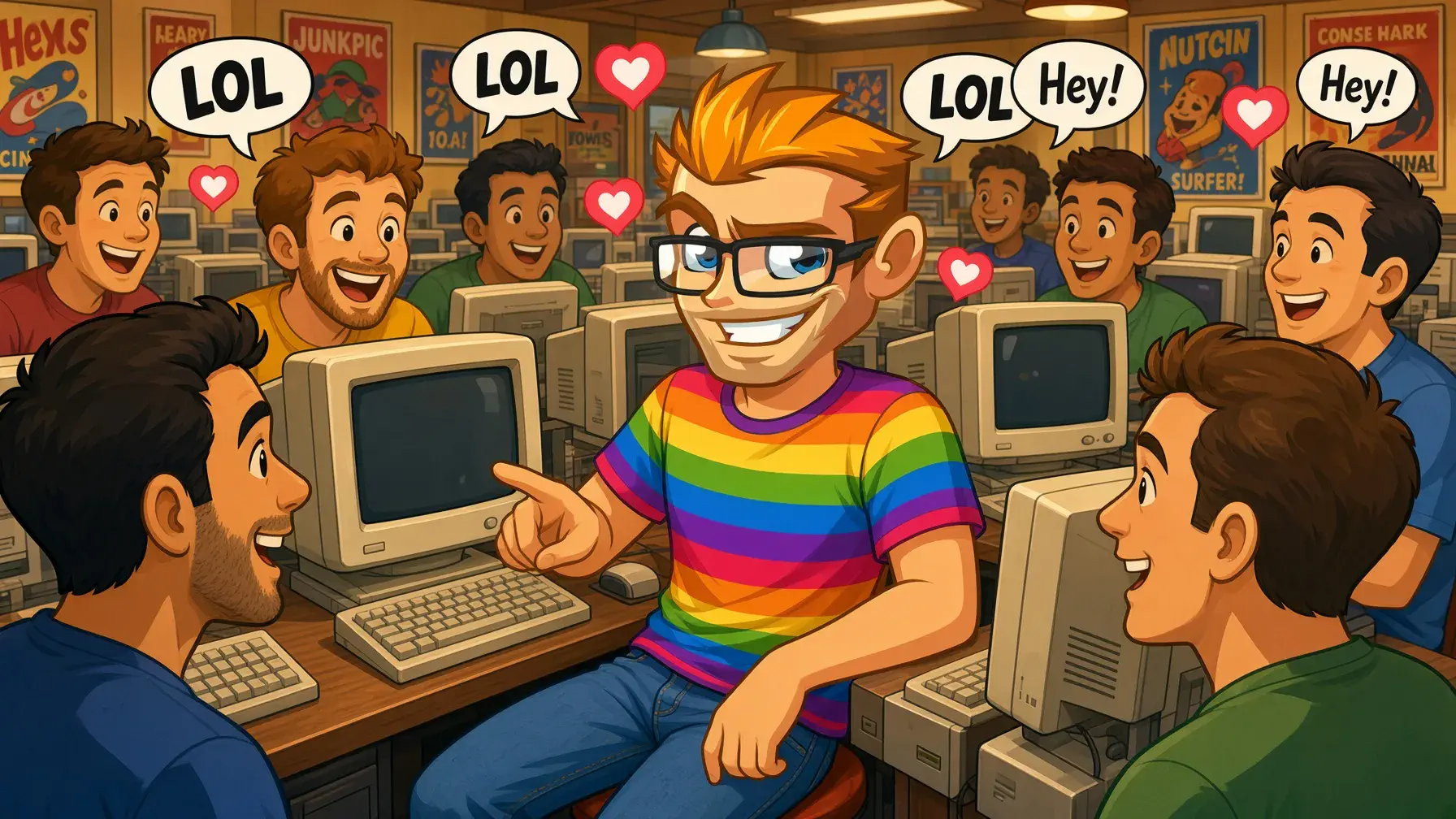 GayForIt.eu as one of the best sites like ThisVid, illustrated by the MyGaySites mascot