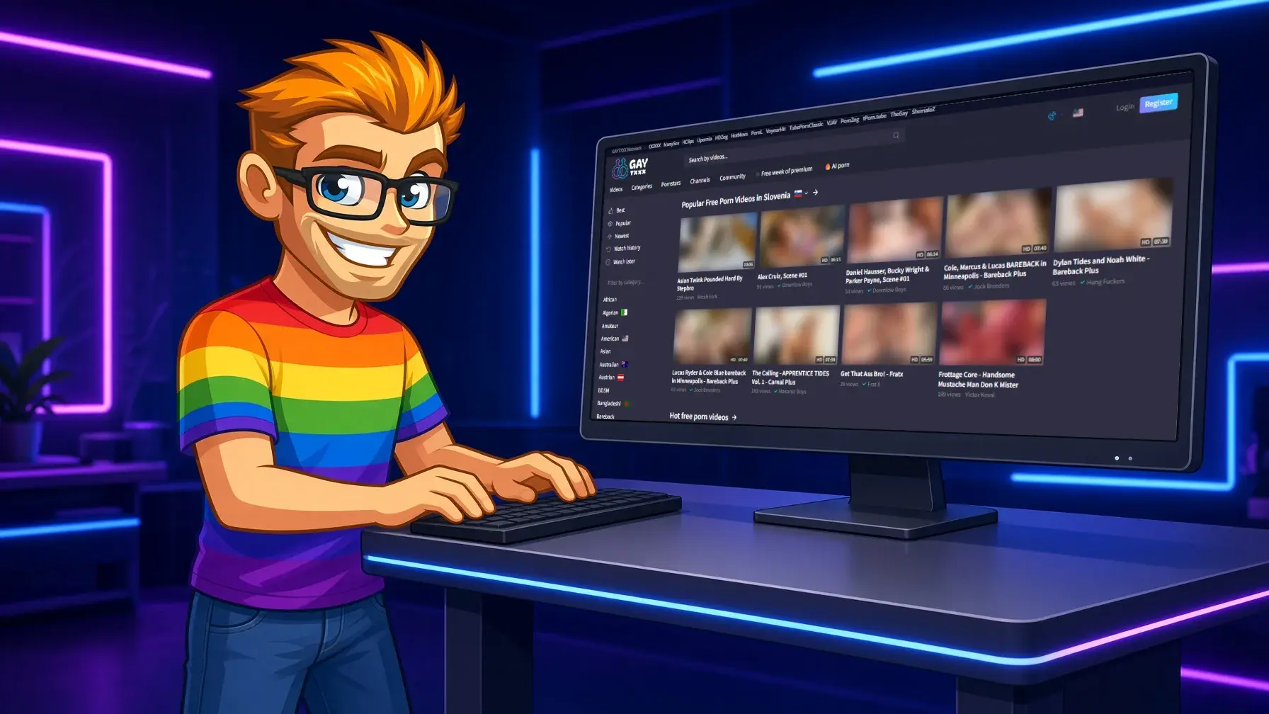 GayTxxx homepage, a gayforit alternative