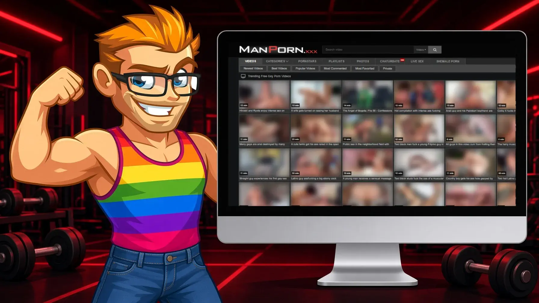 ManPorn.xxx homepage, a gayforit alternative