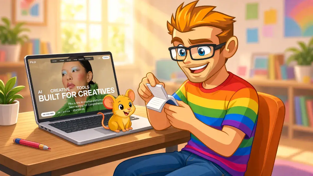 MyGaySites mascot learning AI animation for Pika