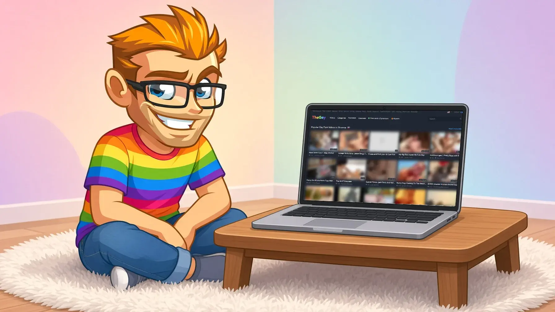 TheGay homepage, a site like gayforit