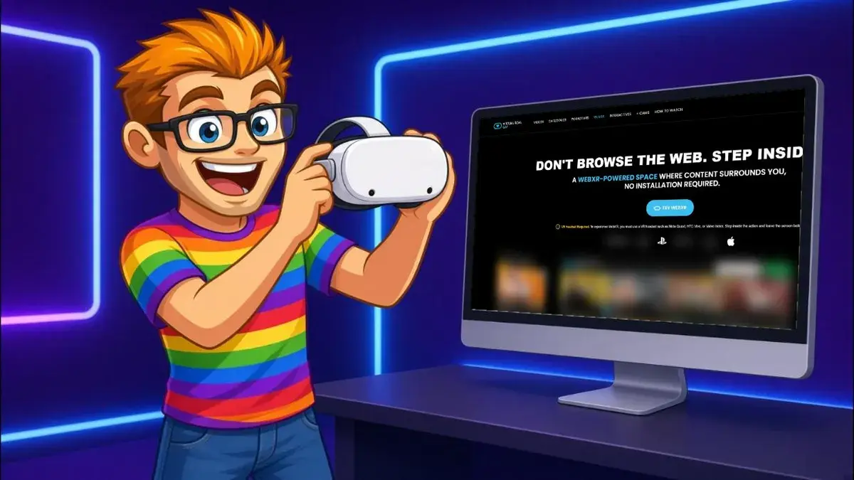 virtualrealgay webxr page to watch gay vr porn in a headset